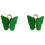 Pendentif papillon en acrylique vert (1 pièce) 1