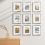 Ensemble de 9 cadres photo en bois composite blanc vieilli 2