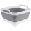 Collapsible Dish Pan with Handle White Grey 1
