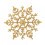 Gold Snowflake Ornaments Plastic Glitter 6 Pack 1