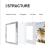 Ensemble de 9 cadres photo en bois composite blanc vieilli 6