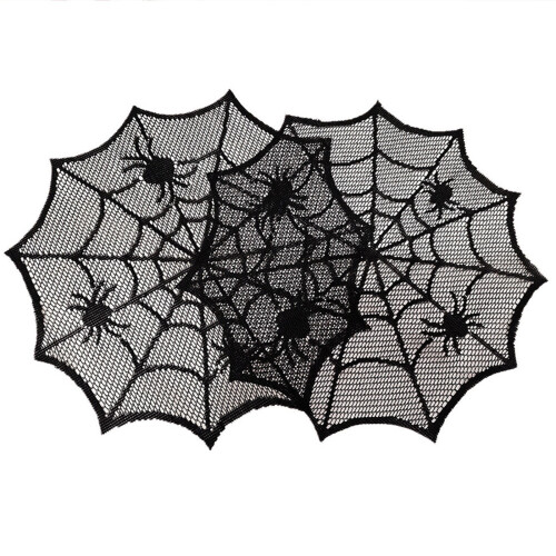 Halloween-Tischsets, 2 Stück, wärmeisolierend, mit Hohlmuster