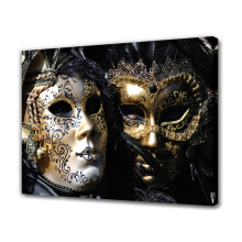Venice Carnival Masks Canvas Poster 12x18 inch