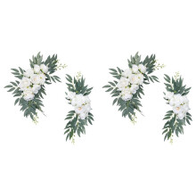 2X Konstgjorda BröLlopsbåGe Blomstersats Boho Eucalyptus Garland Gardiner BröLlopsdekoration VäLkomstskylt,A
