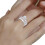AIXING strass liefdesring voor dames, maat 5-11 1