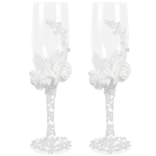 Champagnerflöten-Set für Hochzeitstoast
