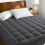 Protège-matelas en coton, profondeur 53 cm, gris 1