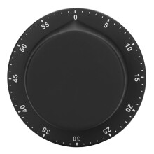 Magnetic Kitchen Timer Stainless Steel Suction Base Black