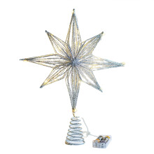 Étoile de Noël LED pour sapin de Noël, à piles
