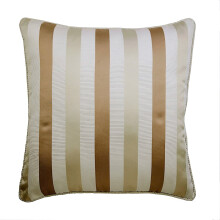 Pudebetræk med lynlås, stribet jacquard, 30x30 cm, beige, elfenben