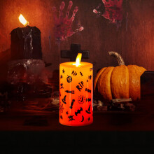 Bougie LED d'Halloween avec effet flamme (1 pièce)