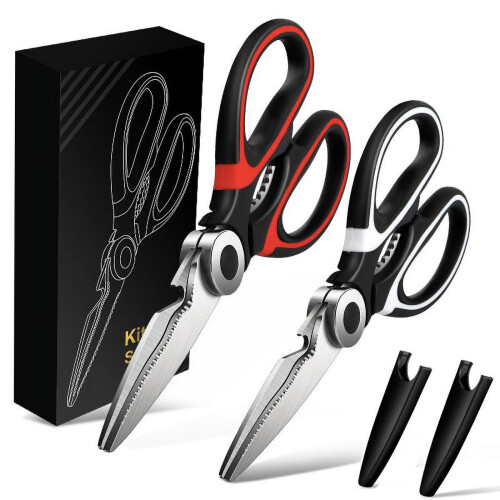 KQJQS厨房剪刀套装 不锈钢重型多功能 2件