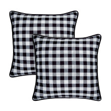 Achim checkerboard pillow 18x18 inch black white 2 pcs