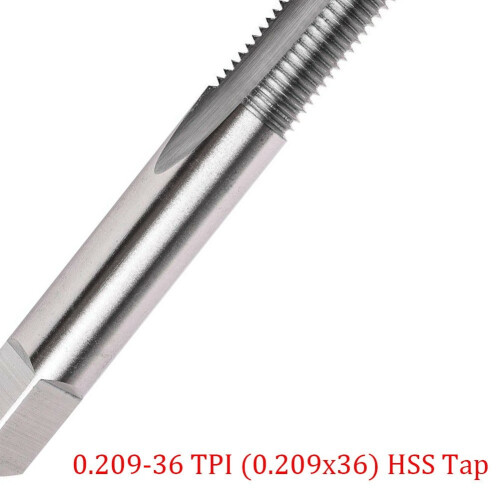 HSS-Ventilschaftgewindebohrer 0,209-36TPI mit Gehäuse 1