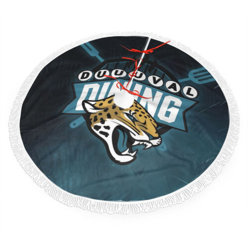 Saia para árvore de Natal Jaguars, 30, 36 e 48 polegadas, time de futebol americano