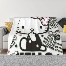 Pătură Hello Kitty din microfleece 203 x 152 cm