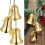 Gold Bell Ornaments Set Metal 3-Piece 1