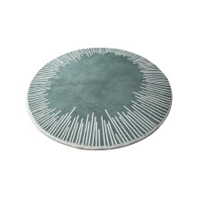 Tapis rond Ă poils courts, 60 cm (23,6 pouces), ne perd pas ses poils, facile d'entretien