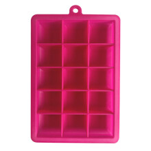 Tavă de budincă din silicon, 15 cavități, roșie