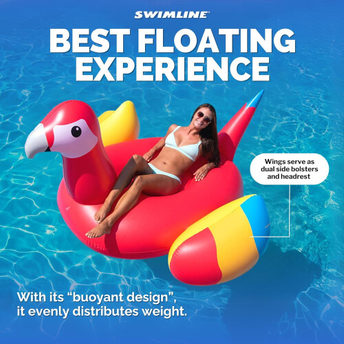 Φουσκωτό φουσκωτό πισίνας Parrot Oversized Ride-On1 τεμ. 1