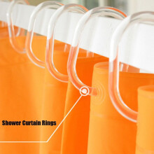 Sheer Curtains 84 inch Long with 24 Shower Rings