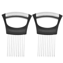 Suporte para cebola Ionze, utensílio de cozinha em aço inoxidável, 2 unidades.