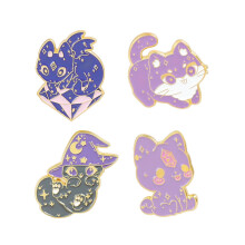 Cat Kitten Brooch Cartoon Animal 4 pcs