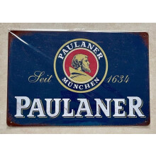 Paulaner Munich Beer Metal Sign8x12Inches