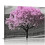 Quadro decorativo em tela com flores de cerejeira rosa, 60x90 cm (24x36 polegadas) 1
