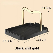 Black Pot Lid Shelf Organizer Countertop 1-Pack