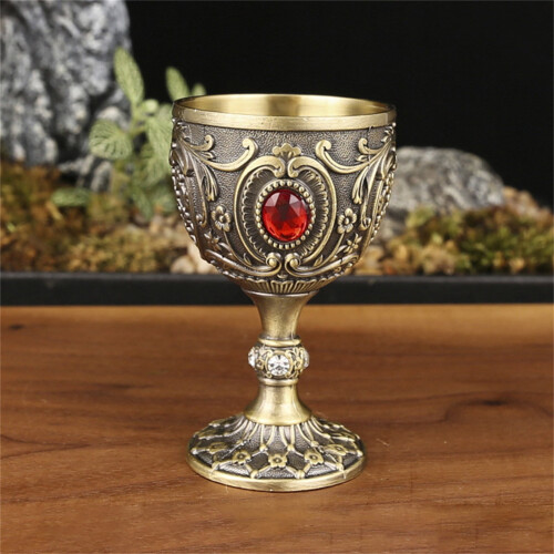 Vintage Medieval Goblet Metal Wine Cup 1 Piece