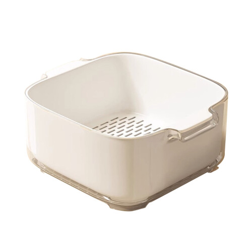 Double Layer Drain Basket with Cover 1 pcs