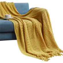 Fnyoxu knitted sofa blanket solid color 120x150cm