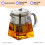 Glas-Teeservice mit Edelstahl-Wasserkessel (1 Set) 2