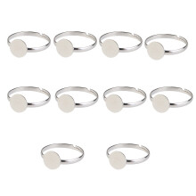 Troglfold silver-plated ring bases 10 pcs