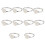 Troglfold silver-plated ring bases 10 pcs 1