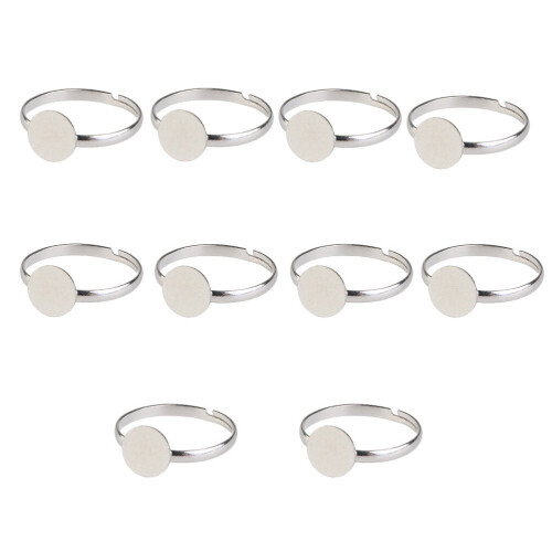Troglfold silver-plated ring bases 10 pcs