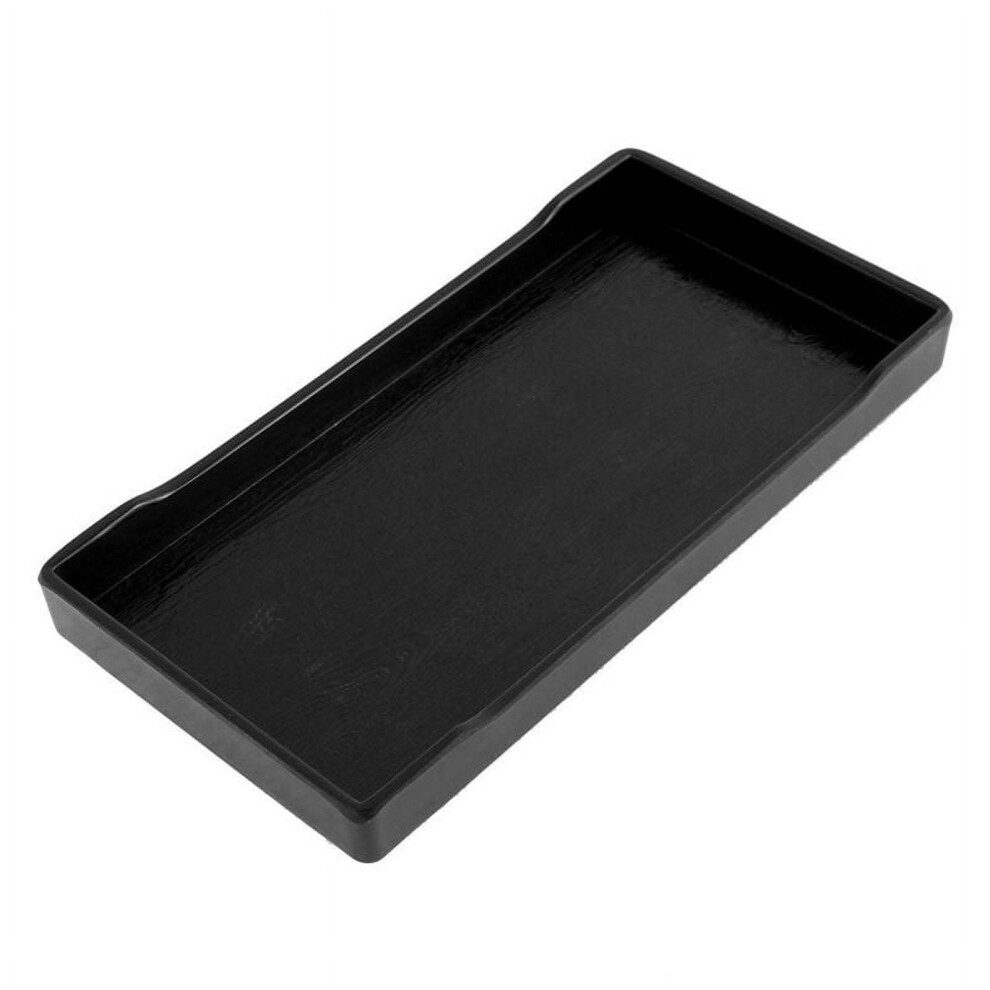 Plastic Rectangular Lunch Tray Black