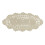 Handmade Crochet Oval Table Runner Beige 12x24 in 4