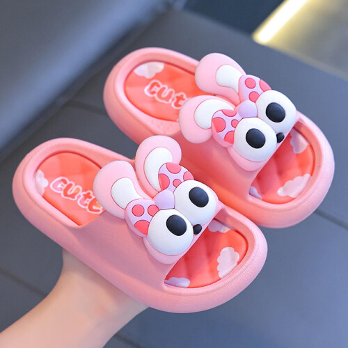 Kids flip flops pink open toe soft sole 6.5-7 years 1