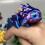 Figuras de salamandras impressas em 3D com articulações móveis e 3
