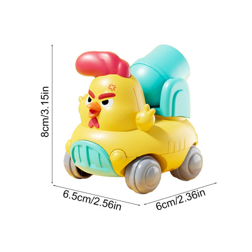 Brinquedo Escavadeira de Galinhas – Empurre e Solte com Peças Móveis, 2