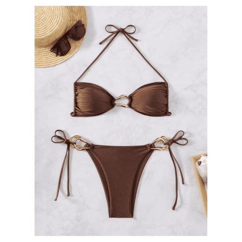 Ensemble bikini imprimé dos nu deux pièces pour femme 2