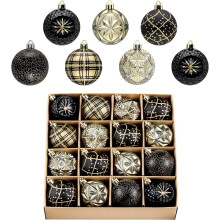 Christmas Tree Ornaments Bronze Copper Brown Gold 16 Pack