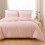 Fuld størrelse tuftet dynesæt Boho Blush Pink 3 dele 5