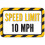 Hastighetsgränsskylt 10 MPH 1