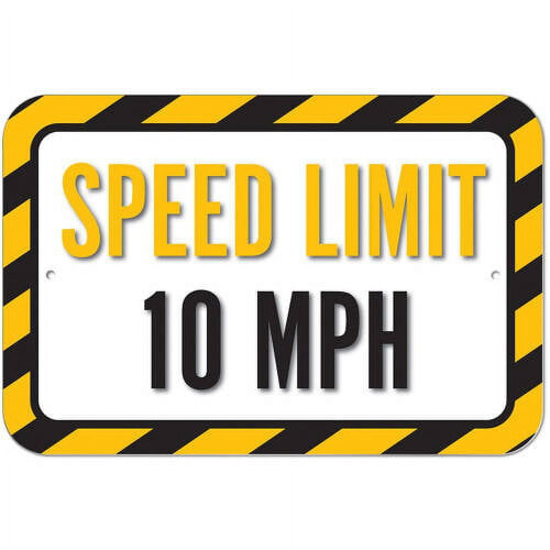 Hastighetsgränsskylt 10 MPH