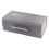 Metal vintage bread storage box with lid gray 1