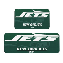 Tapete de cocina de terciopelo cristal con el logo de los Jets (2 piezas)