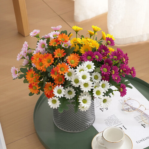 Fiori di gerbera in seta resistenti ai raggi UV, 21 pezzi 2